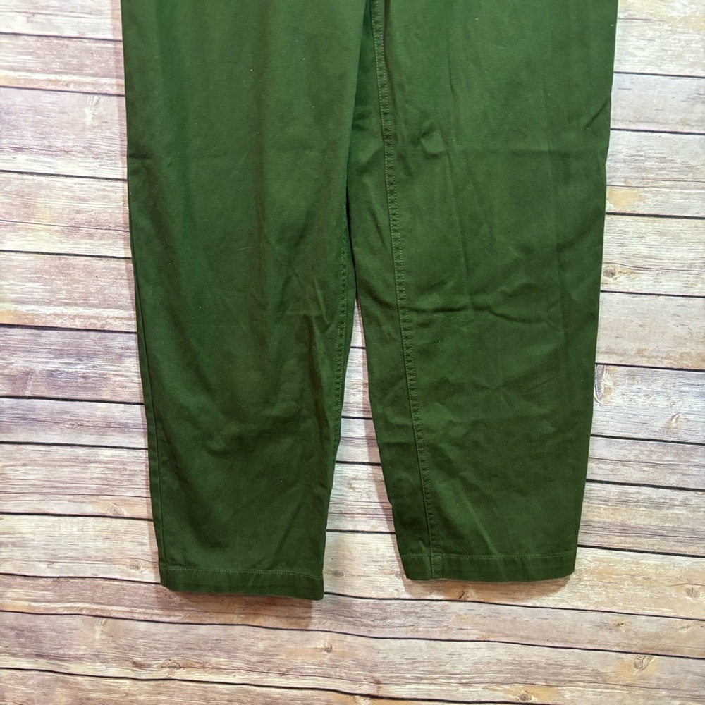 Urban Outfitters army green straight leg paper bag pants Size Small H3 - Picture 3 of 8